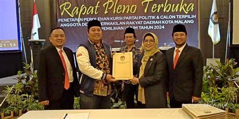 KPU Resmi Tetapkan 45 Calon Terpilih Anggota DPRD Kota Malang