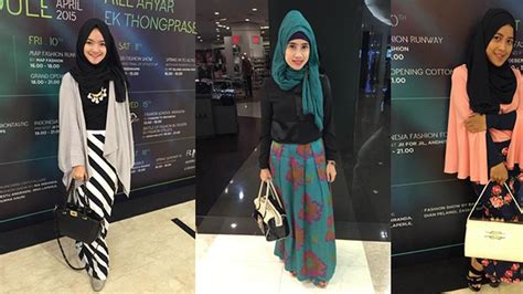 Fashion On The Street Inspirasi Tampil Anggun Dan Santun Dengan Maxi Skirt Beauty