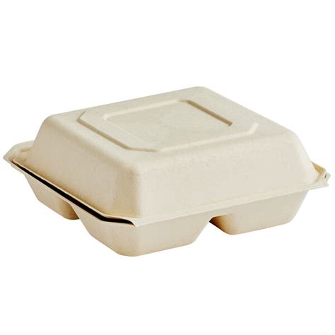 Tellus Products 9 X 9 3 Compartment No PFAS Added Natural Bagasse