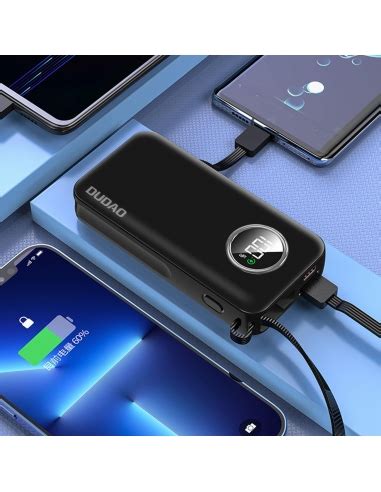 Dudao Powerbank 10000mAh USB A USB C 22 5W With Built In Lightning