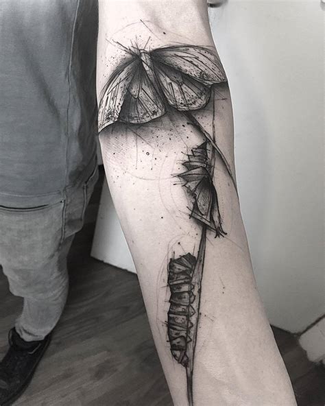 TATTOOS.ORG — Caterpillar Butterfly Tattoo Artist: Kamilmokot...