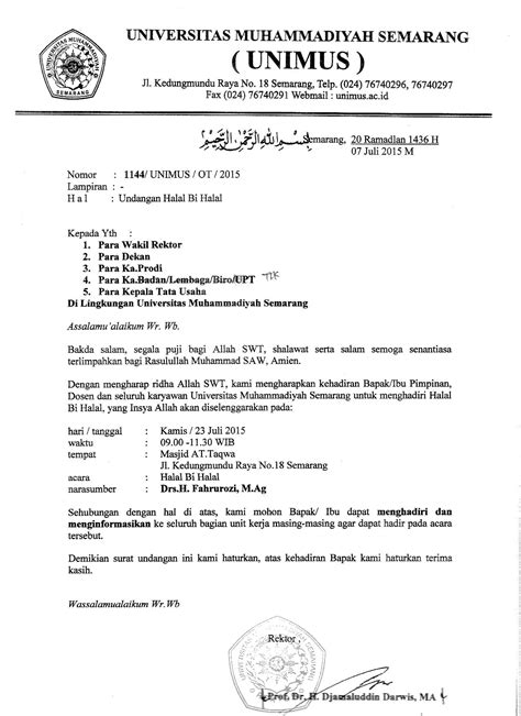 Halal Bihalal Unimus 1436 H Universitas Muhammadiyah Semarang