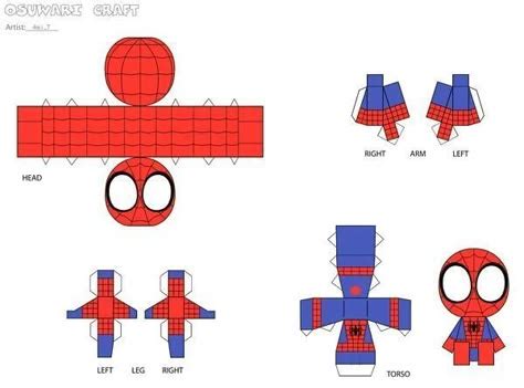 Homem Aranha Para Montar De Papel