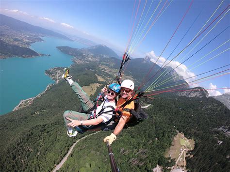 Tandem Paragliding Flight Over Annecys Lake Manawa