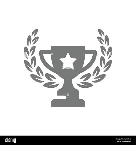 Winner Cup And Laurel Wreath Vector Icon Stock Vector Image And Art Alamy