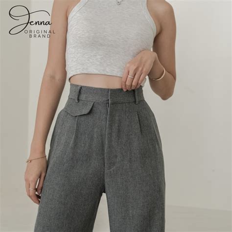 Jual Jenna Celana Kerja Kantor Highwaist Oro Pants Wanita Panjang Clana