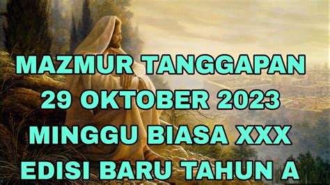 Mazmur Tanggapan‼️29 Oktober 2023 Minggu Biasa Xxx Edisi Baru Tahun A