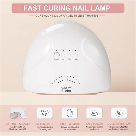 GAOY Kit de esmalte de uñas de gel con luz UV colores de gelatina de colores nude rojo rosa