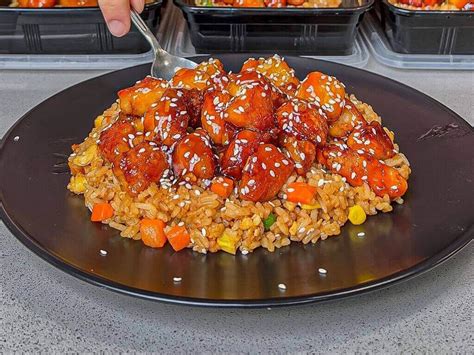 Honey Sesame Chicken Fried Rice By Aussie Fitness Mealprep