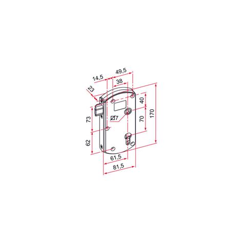 Serrure applique monopoint verticale à fouillot portail battant MODULOX