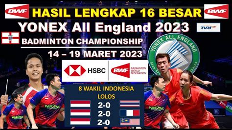 Hasil Lengkap All England Babak Besar Wakil Indonesia Lolos