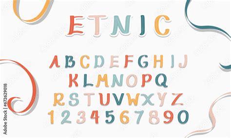 Vector font and alphabet. display kids font, Abc, english letters and ...