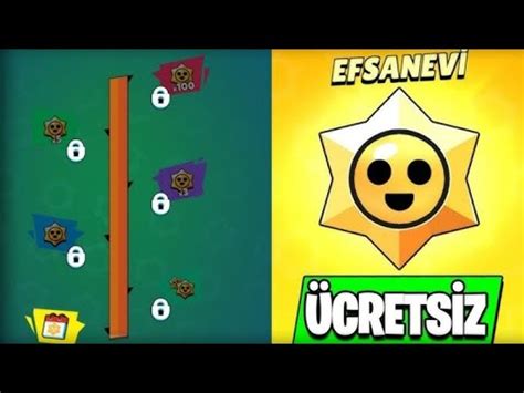 BRAWL STARS 5 TANE BEDAVA STARR HEDİYESİ 1 EFSANEVİ 1 GİZEMLİ