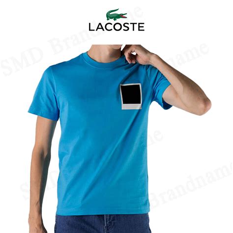 Lacoste เสื้อยืดคอกลม รุ่น Mens Polaroid Collaboration Breathable