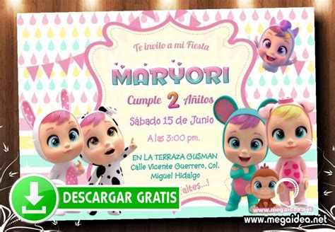 Bebes Llorones Invitacion GRATIS Para Editar Mega Idea Invitaciones