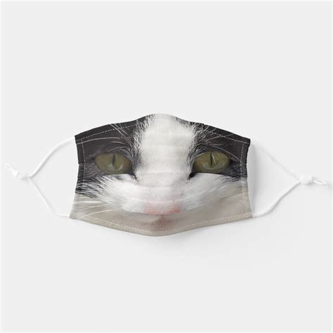 Close Up Cat Face Adult Cloth Face Mask | Zazzle