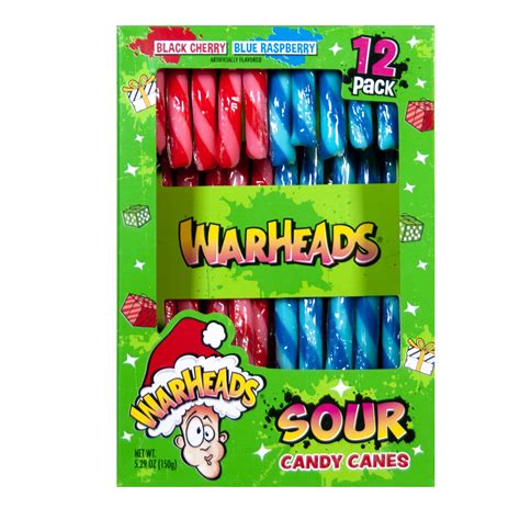 Flix Candy Warheads Sour Peanut And Gluten Free Christmas Candy Canes 12 Ct Variety Pack