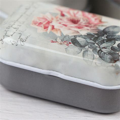 Mini Flower Tin Trinket Jewelry Coin Box Tinplate Storage Case Small