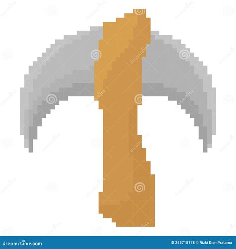 Abbildung Einer Axt Mit Pixel Thema 2 Vektor Abbildung - Illustration ...
