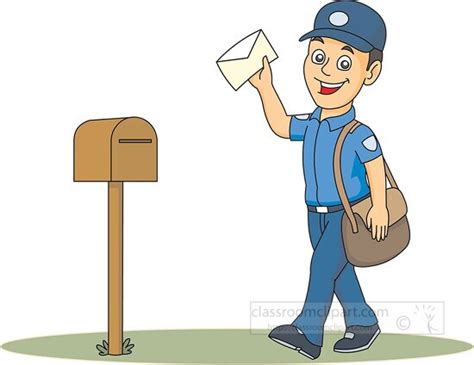 Occupation Clipart-mail carrier clipart 5914