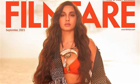 Nora Fatehi In Hot Orange Bikini Exudes Hotness