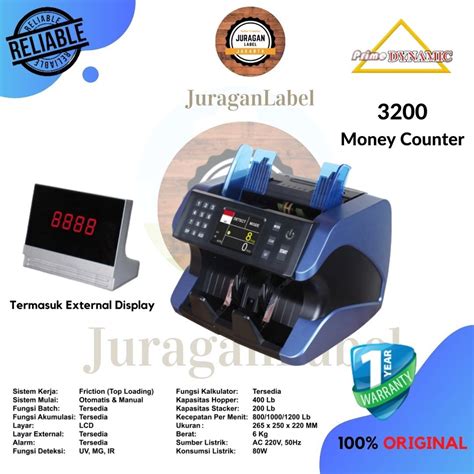 Jual Prime Dynamic Mesin Hitung Uang Money Counter Uv Mg