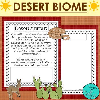 Desert Biome Activity by Life with 5 Boys | TPT