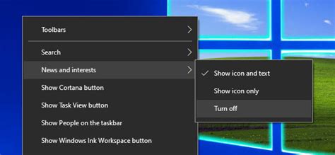 How To Remove News And Interests Taskbar Widget