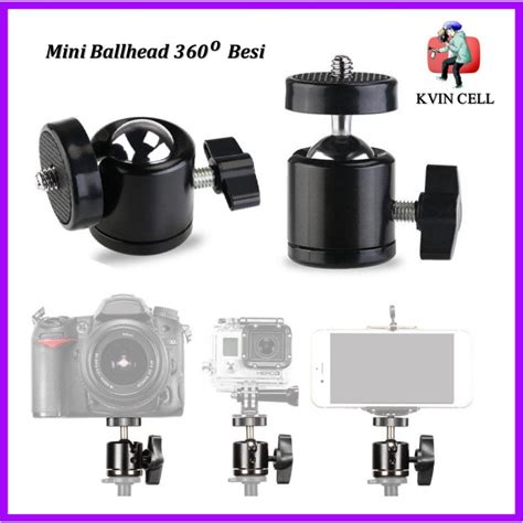Jual Mini Ball Head Ballhead Screw Untuk Tripod Kamera Ring Light Holder Hot Soe