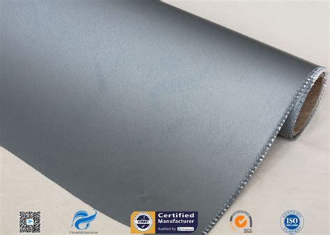 900g M2 Grey Silicone Coated Fiberglass Fabric For Heat Insulation 0