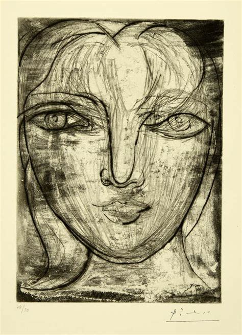 Pablo Picasso Head Of A Woman N° 2 Portrait Of Dora Maar For Sale At