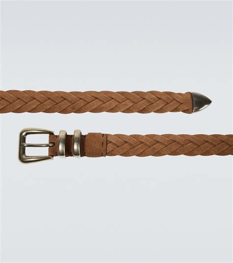 Brunello Cucinelli Braided Suede Belt Brunello Cucinelli