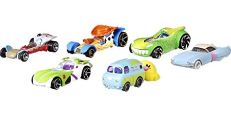 Hot Wheels Disney And Pixar Toy Story 4 Bundle Of 6 1 64 Scale Character Cars Woody Buzz