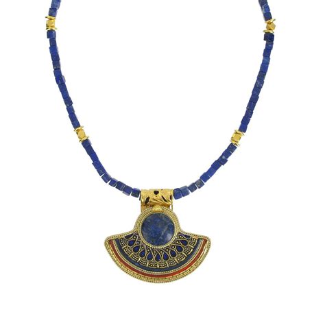 Lapis And Gold Egyptian Necklace Egyptian Necklace Ancient Egyptian