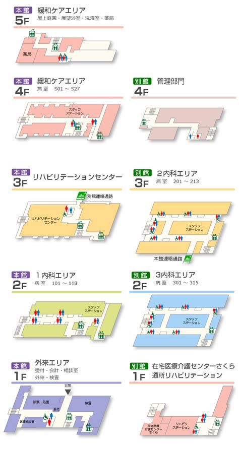 院内マップ｜入院のご案内｜当院のご案内｜さくら病院