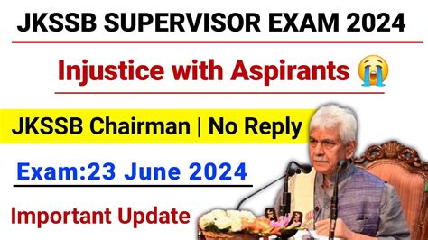 Jkssb Female Supervisor Exam Injustice With Aspirants Jkssb