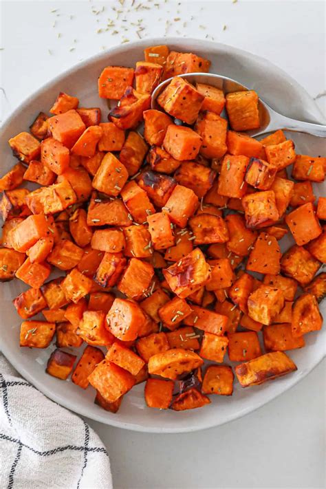 Air Fryer Cubed Sweet Potatoes - Kitchenloose
