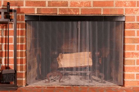 Fireplace Screen Curtain W Mini Mesh Fireplace Guide By Linda