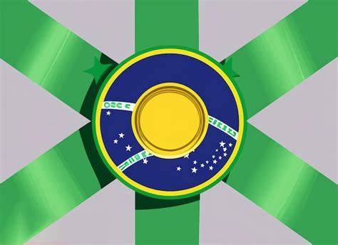 Icono De La Bandera De Brasil Foto Premium