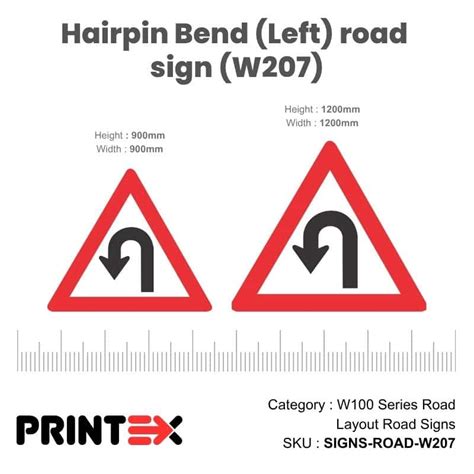 hairpin bend left road sign  road signs