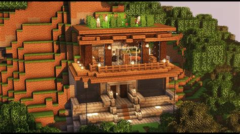 Minecraft Tutorial How To Build A Cliffside Survival House Youtube