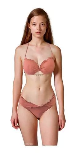 Bikini Taza Soft Cruzada Con Volados Y Less Cindisami 7903 MercadoLibre