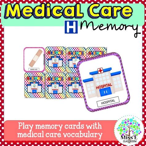 Doctor: Medical Care printable - Memory Game | Medical care, Memory ...