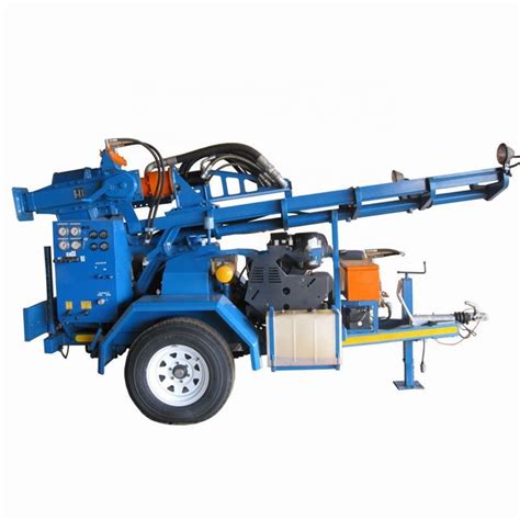 2300r Min 80 Rpm Hydraulic 89mm Trailer Mounted Drill Rig