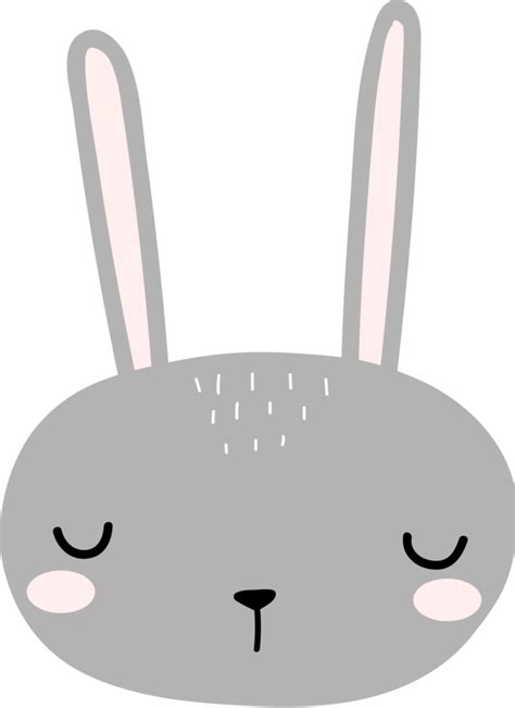 Cute Rabbit Head Cartoon Element 10792557 Png