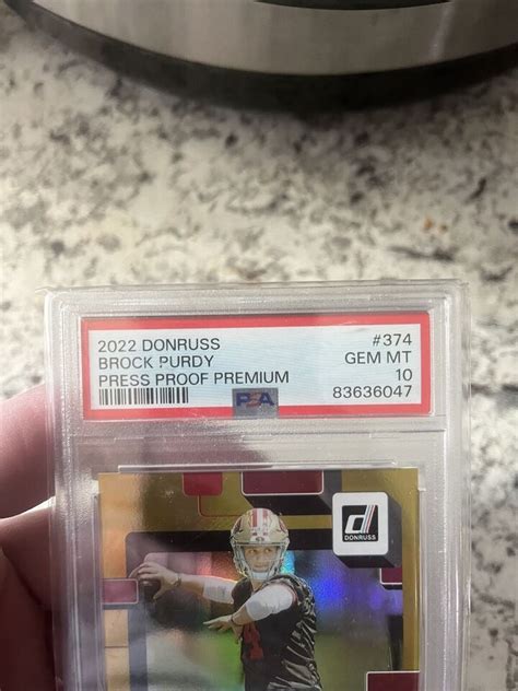 2022 Donruss Gold Holo Press Proof Premium Rated Rookie Brock Purdy