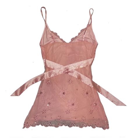 00s Style Babydoll Cami Top In Soft Pink Fits A Depop