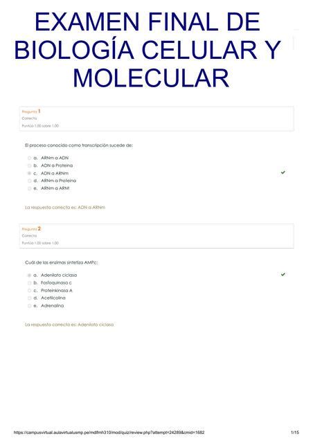 Examen Final De Biolog A Celular Y Molecular Briggitte Yamil Suarez