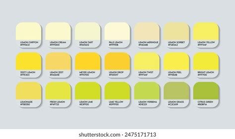 Lemon Color Palette Lemon Color Guide Stock Vector (Royalty Free ...