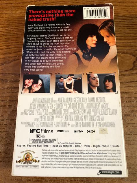 Sex Is Comedy VCR VHS Tape Movie Anne Parillaud NR Used RARE EBay